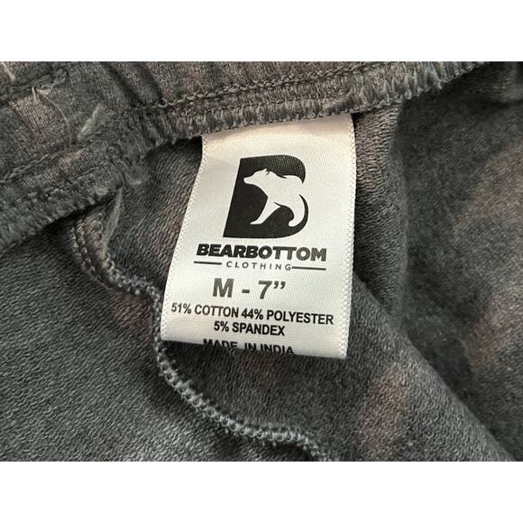 Bearbottom Gray Pull On Drawstring Men's Activewear Shorts Size Medium - 7" - Picture 3 of 4